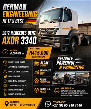 Mercedes Benz Axor 3340 2012 Model 