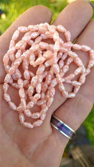 Vintage pink rice pearl