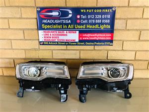Jeep Cherokee (chrome) SRT left and right side xenon headlights