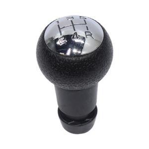 Leather Touch 5 Speed Gearknob with Silver Face (for Citroen/Peugeot)