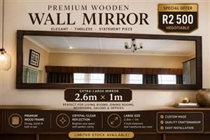 Mirror Large Decorative Wall Mirror – 2.6m x 1m