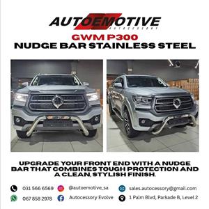 GWM P300 NUDGE BAR STAINLESS STEEL COMPATIBLE
