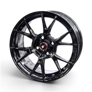 15″ DX149 4/100 Gloss Black Alloy Wheels