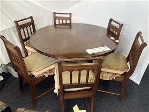 Dining Room Table + 6 Chairs Wooden