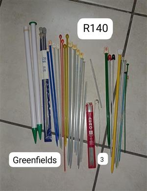 LOT of various knitting needles