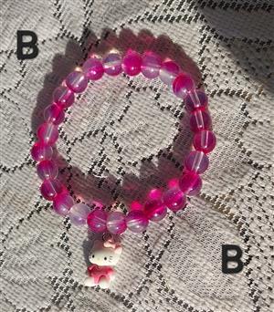 Hello Kitty Charm on Beaded Bracelet