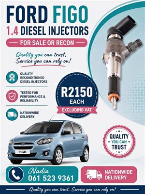 FORD FIGO 1,4 DIESEL INJECTORS FOR SALE OR RECON