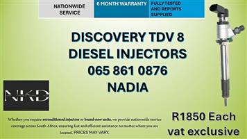 DISCOVERY TDV 8 DIESEL INJECTORS FOR SALE -RECONDITIONED AND NEW