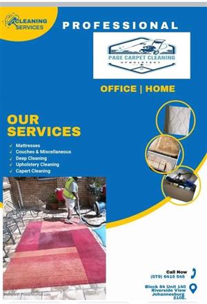 Page carpet and upholstery cleaning 