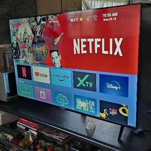 55" smart frameless Telefunken android tv, perfect condition 