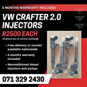 VW CRAFTER 2.0 INJECTORS FOR SALE WITH WARRANTY INCLUDED