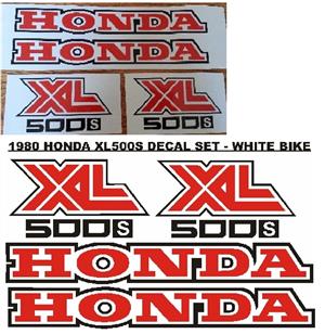 Graphics decals / vinyl cut sticker / seat stencil kit for a 1980 XL 500S motorcycle