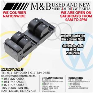 Window Switch full black (Brand New) Suitable for Audi A6-C5 2003-2006