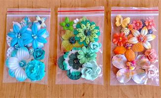  Scrapbooking Flower Embellishment Sets 