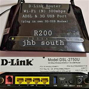 DLink 2750U WiFi Router (no sim slot)