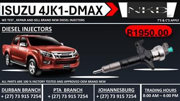 Isuzu 4JK1 DMAX Diesel Injectors 