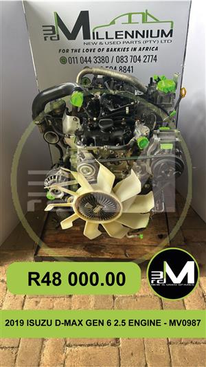 2019 ISUZU D-MAX GEN 6 2.5 ENGINE - MV0897 