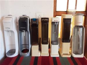Soda Stream Machines. Assorted. Each one comes with own Gas Cylinder. 