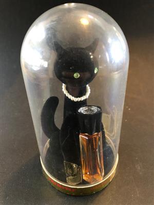 Vintage Max Factor - PRIMITIF - Black Cat With Perfume Bottle