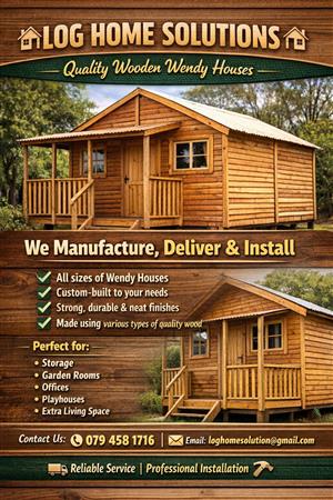 Wendy Houses, Log Cabins and Nutec Homes