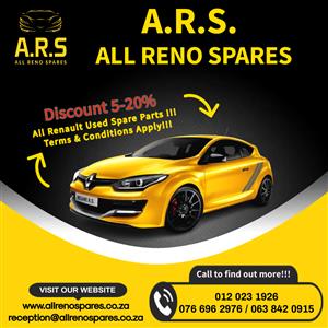 Stripping of All Renault  Cars, 5-20% Discounted Prices on All Used Spare Parts