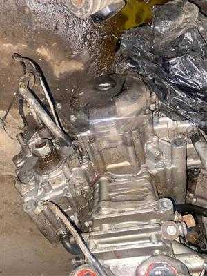 Hyosung GT 650 motor stripping for spares. Meyerton bike scrapyard new and secondhand spares.