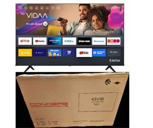 43" Frameless Vidaa Smart HD LED TV,  NEW WITH WARRANTY AND FREE DELIVERY