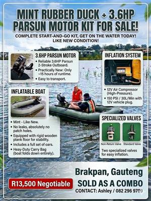 Rubber duck with accesories and Motor