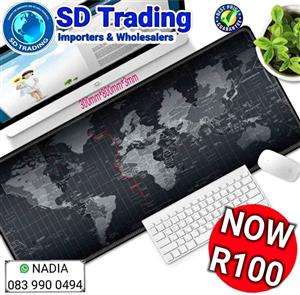 Anti-Slip Extended World Map Mouse Pad