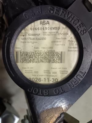 1000Lt Diesel Bowser for Sale