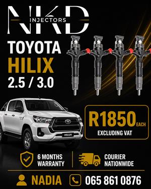 TOYOTA HILUX DIESEL INJECTORS FOR SALE OR TO RECON WITH WARRANTY