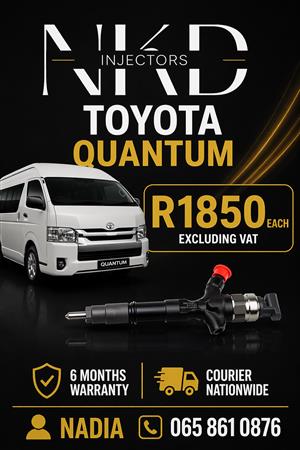 DIESEL INJECTORS FOR SALE OR RECON FOR TOYOTA QUANTUM