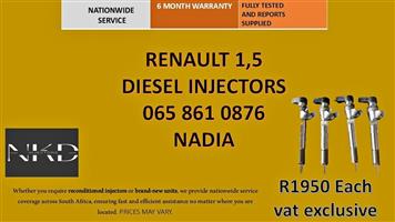 RENAULT 1,5 DIESEL INJECTORS FOR SALE
