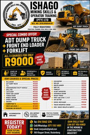 FRONT END LOADER  TRAINING MACHINE SKILLS AT RUSTENBURG