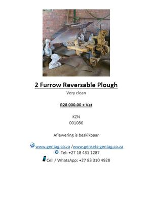 2 Furrow Reversable Plough