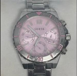 GUESS WATCH SILVER & PINK