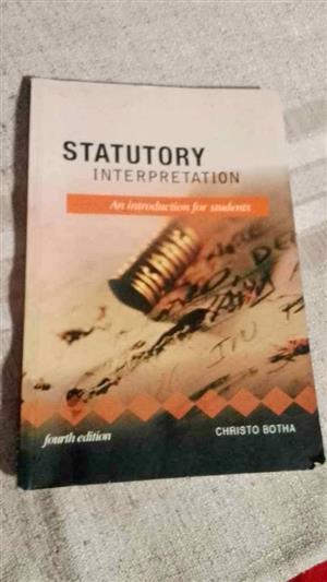 STATUTORY INTERPRETATION An introduction for students 4th Edition