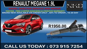 Renault Megane 1.9L Diesel Injectors 