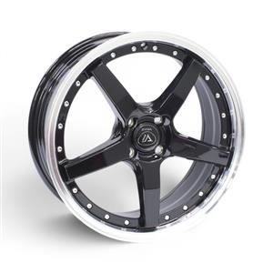 17″ KCV03 4/100 Piano Black Alloy Wheels