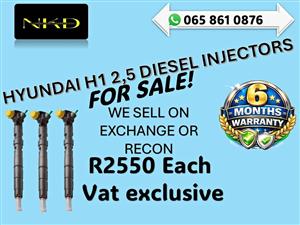 Hyundai H1 2.5 diesel injectors for sale - we sell on exchange or recon in Limpopo