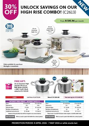 AMC Cookware High Rise Combo Set For Sale 