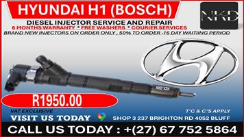 Hyundai H1 Bosch Diesel Injectors on Recondition