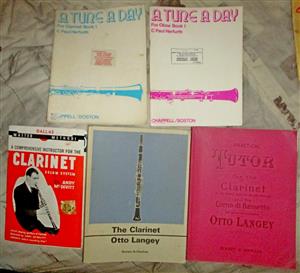 Learn to play the Clarinet books x 5