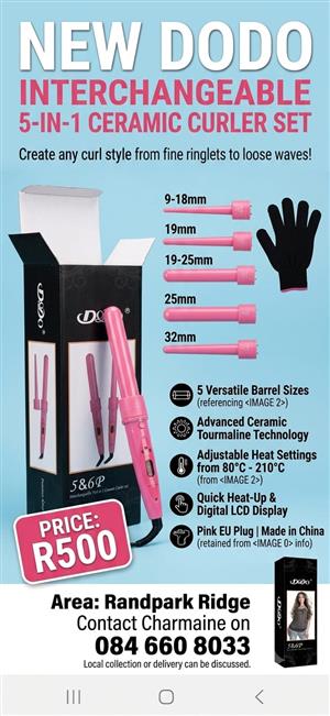Dodo Interchangeable 5-in-one Ceramic Curler Set