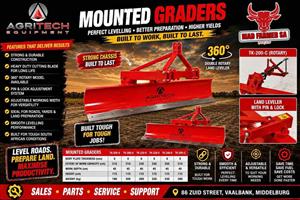 New Agritech mounted graders for sale at Mad Farmer SA