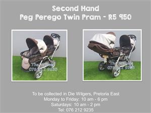 second hand twin pram