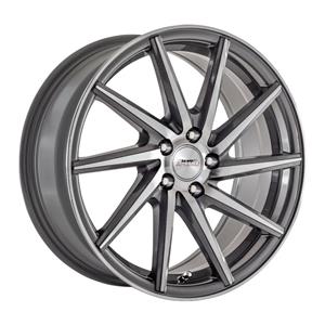 17″ A-Line Phoenix 4/100 Gunmetal Machine Face Alloy Wheels (D-turning left)