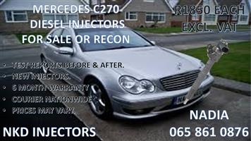 DIESEL INJECTORS FOR SALE FOR MERCEDES C270 BOSCH - REBUILD