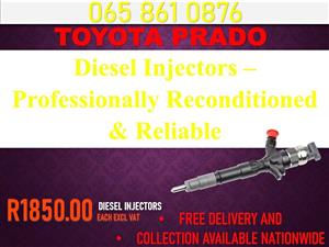 TOYOTA PRADO DIESEL INJECTORS FOR SALE FULLY TESTED