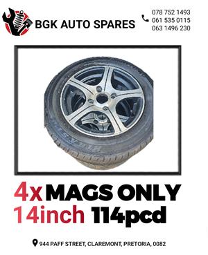 4x 14inch 114pcd mags ONLY